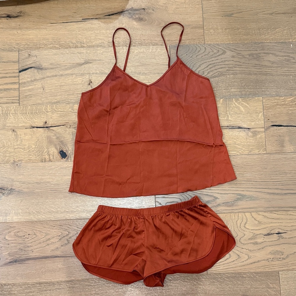 Women's Rust Camisole and Shorts Set
